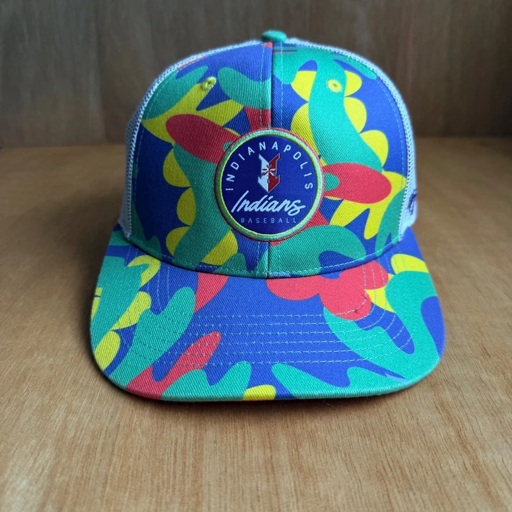 Indianapolis Indians Youth Trucker Hat Snapback Baseball Cap retro Tropical kids